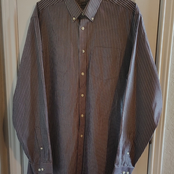 Eddie Bauer Other - Eddie Bauer Gray Stripes Button Down Shirt